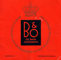 Bang & Olufsen - Beocord_1800-Owners-Manual